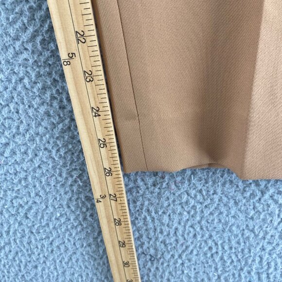 Talbots Pants Womens 4 Brown Stretch Pleated Tapered Leg Pockets Office Career - Picture 9 of 11